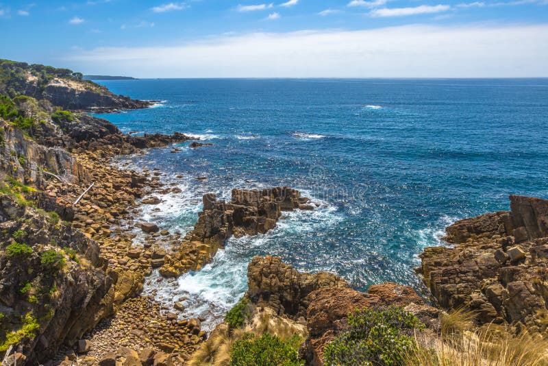 Falaises d'Éden, Nouvelle-Galles du Sud, Australie photo stock Falaises d'Éden, Nouvelle-Galles du Sud, Australie photo stock