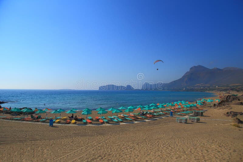 Falasarna beach of Crete island