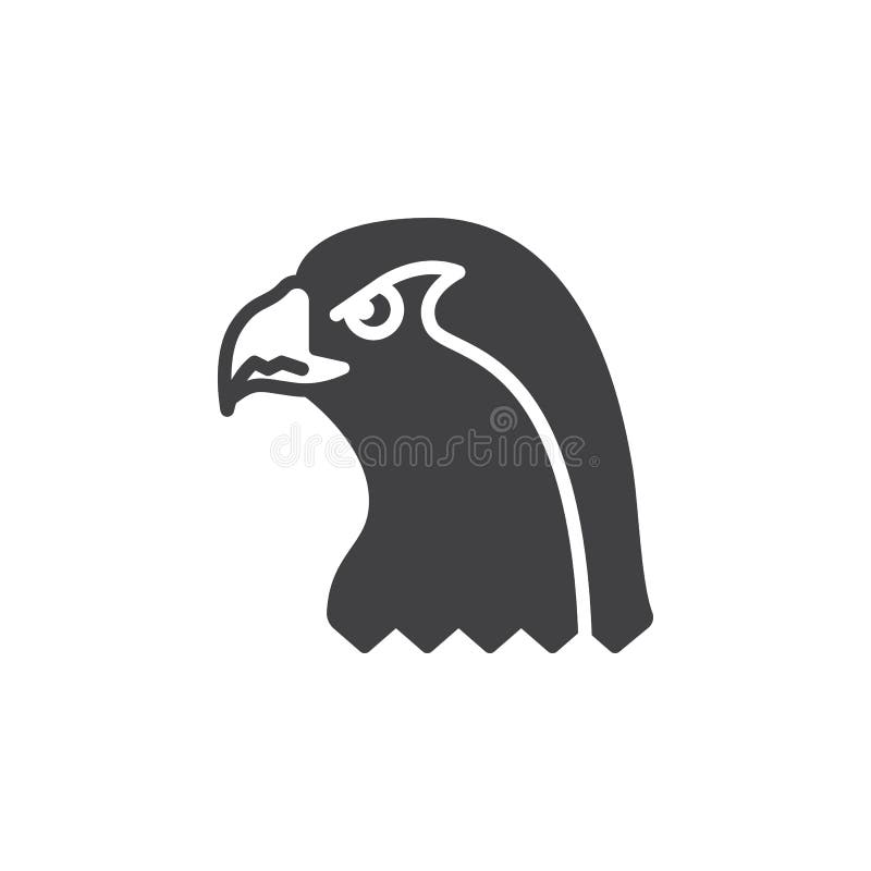 Falcon head icon vector, filled flat sign stock illustration Falcon head icon vector, filled flat sign stock illustration