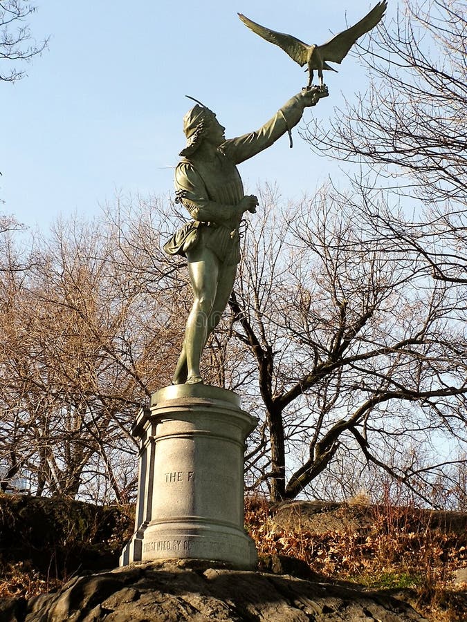Falconer of Central Park stock photo. Image of american 71698