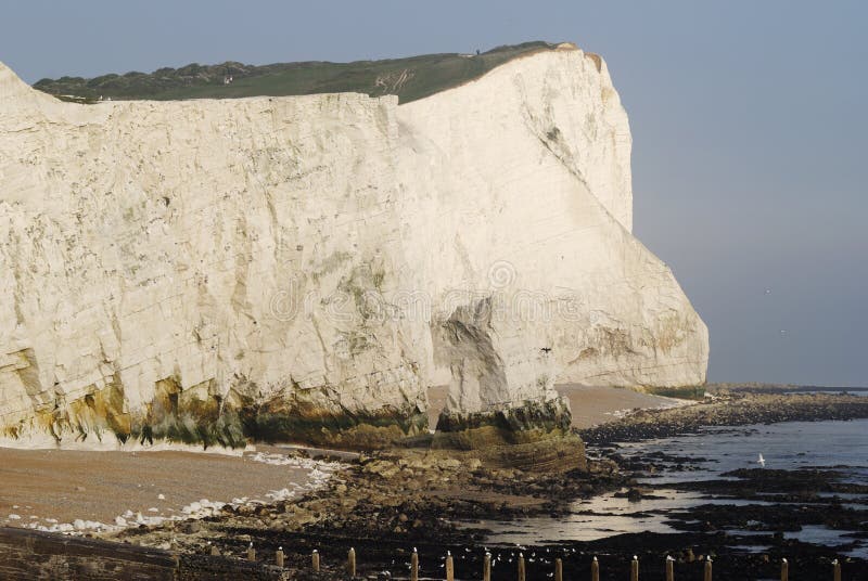 falez wschodniego seaford Sussex uk biel fotografia stock falez wschodniego seaford Sussex uk biel fotografia stock