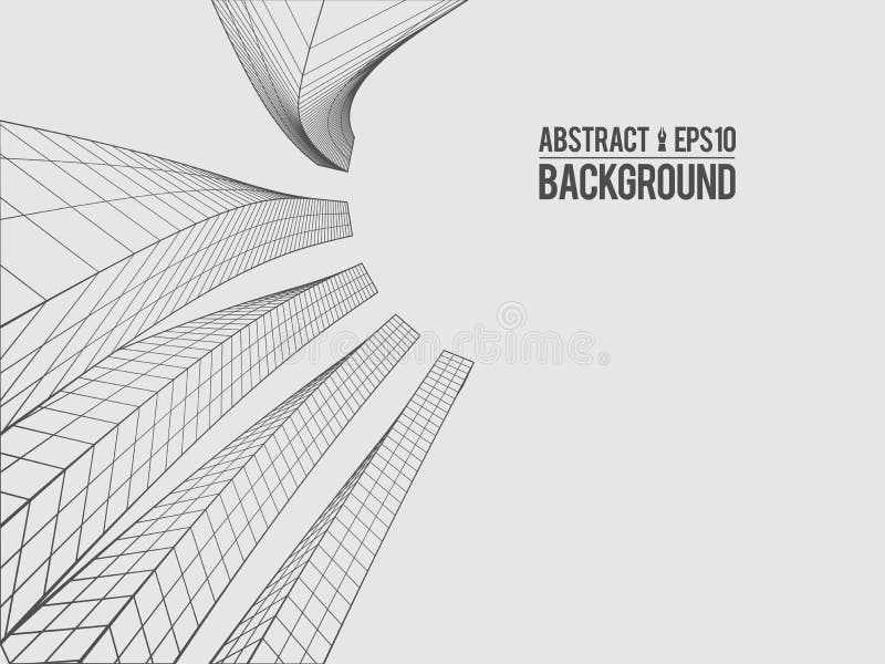 Falisty liniowy monochromatyczny proceduralny teren Pasiasty cyfrowy extraterrestrial krajobraz Modny wireframe cybernetyczny ilustracji