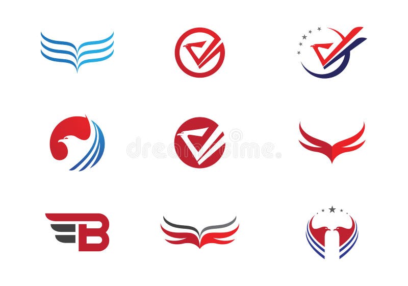 Falke Logo Template stock abbildung