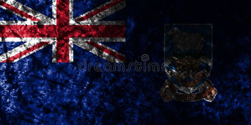 Falkland Islands grungeflagga på den gamla smutsiga väggen, beroende territorium flagga för brittiska utländska territorier, Brit stock illustrationer Falkland Islands grungeflagga på den gamla smutsiga väggen, beroende territorium flagga för brittiska utländska territorier, Brit stock illustrationer