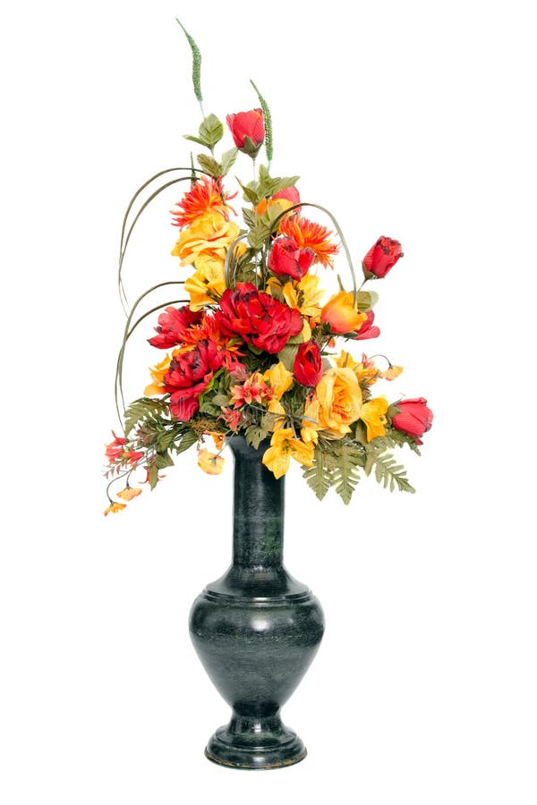 Fall Color Silk Flower Arrangement Stock Image Image of petal