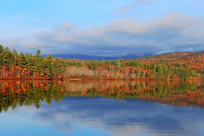 Fall Color at White Mountains Stock Image - Image of fall, catskills ...