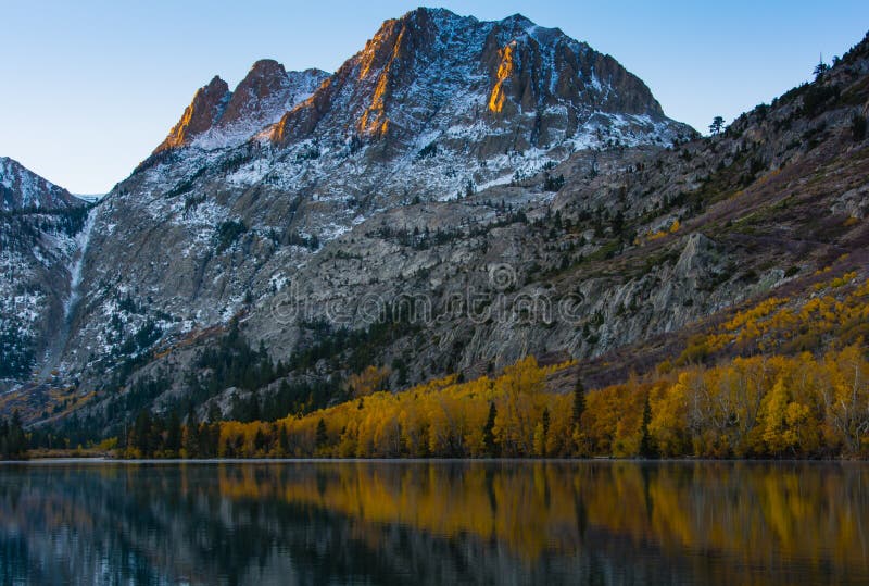 Fall Colors at Parker Lake in the Eastern Sierra Stock Image Image of