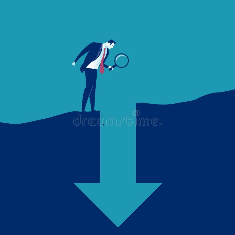 The Fall. Danger. Risk of Failure Stock Vector - Illustration of hole