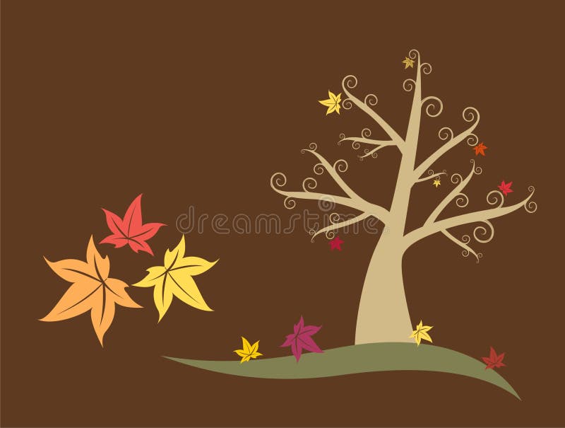 Fall färbt abstrakten Baum stock abbildung Fall färbt abstrakten Baum stock abbildung