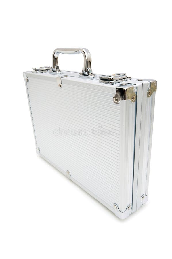 Metal case isolated on the white background. Metal case isolated on the white background