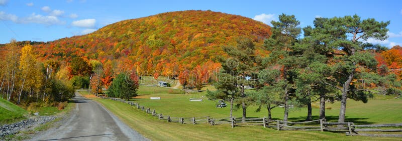 Fall Landscape Eastern Townships Stock Image Image of bromont, canada