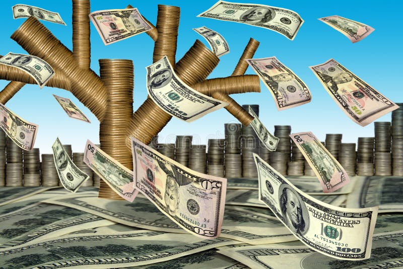 Fall of the leaves stock illustration