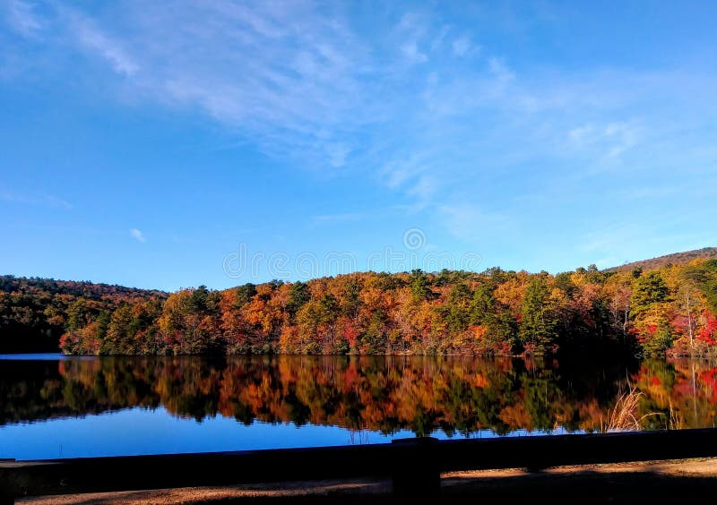 Fall reflections hanging rock state park