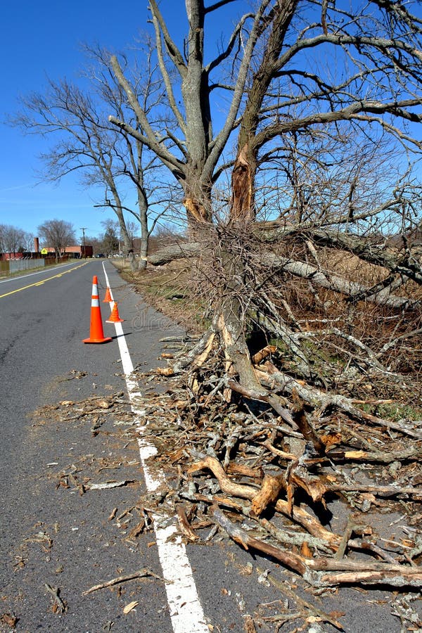broken roads in storm broken roads in storm