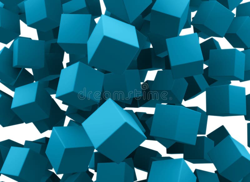 Cubes. Falling blocks style. Multicolored falling blocks blocks