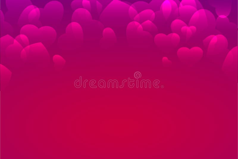 Falling bright shining hearts stock illustration