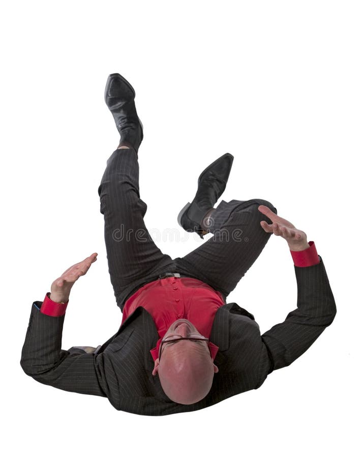Falling business man stock images