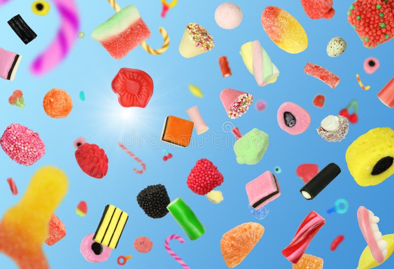 Falling Candy royalty free stock photos Falling Candy royalty free stock photos
