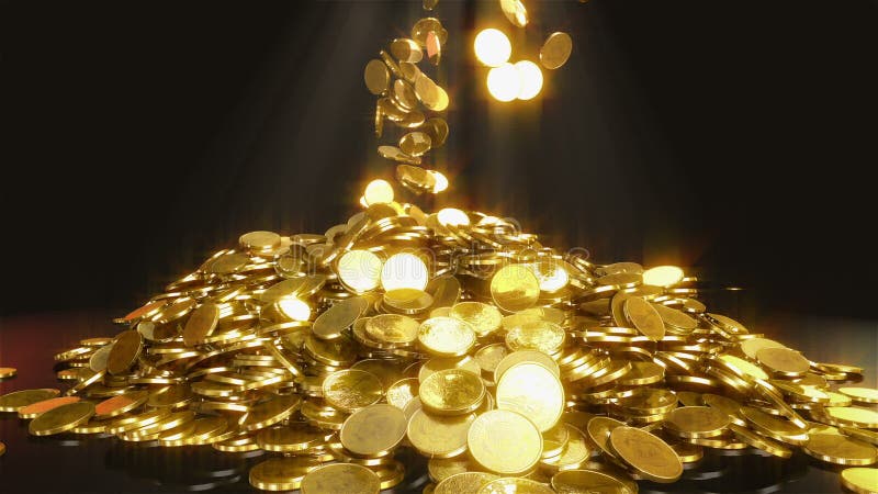 gold coins falling gif