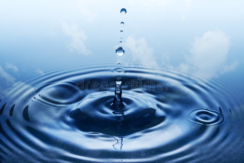 Falling Drops Of Water With Earth Image Stock Image Image of rain