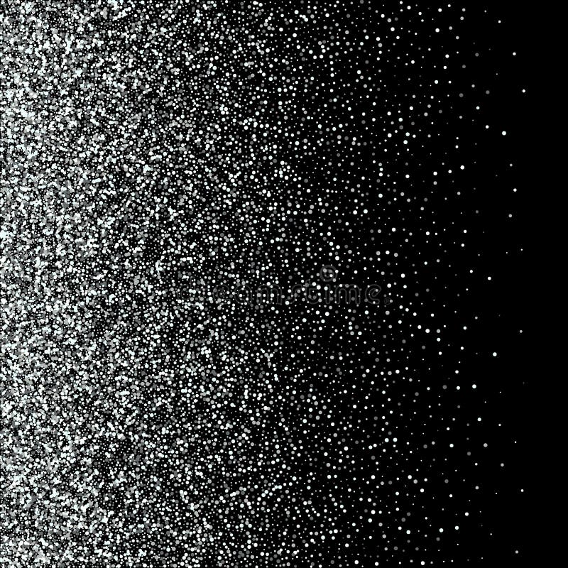 Falling Glitter Confetti. Vector Silver Dust, Explosion on Black ...