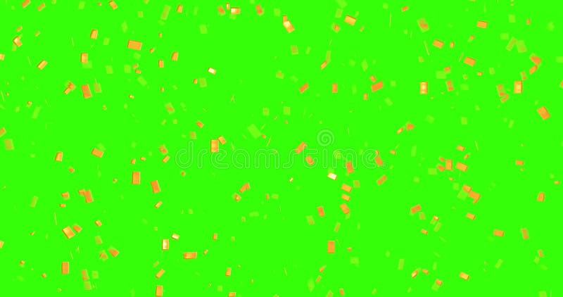 Falling Gold Glitter Foil Confetti Animation 3d Movement On Chroma Key Green Screen Background Stock Footage Video Of Particle Movement
