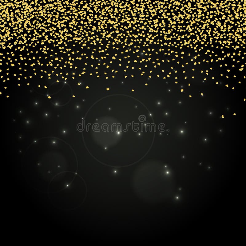 Falling golden hearts stock vector. Illustration of abstract - 80949225