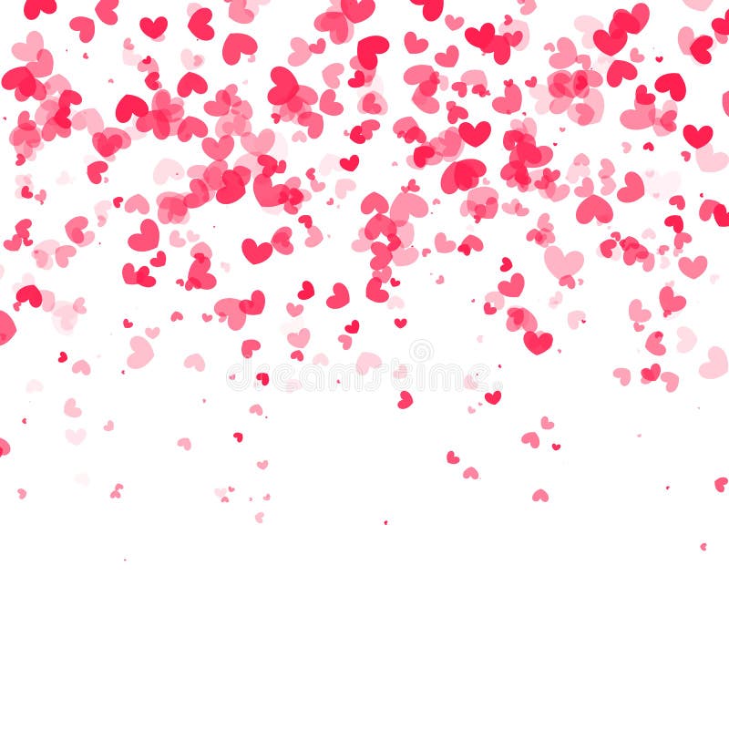 Falling Hearts Background. Vector White Background Stock Illustration -  Illustration of lilac, amour: 65131464