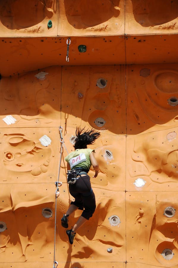 Falling Lady Rock Climber