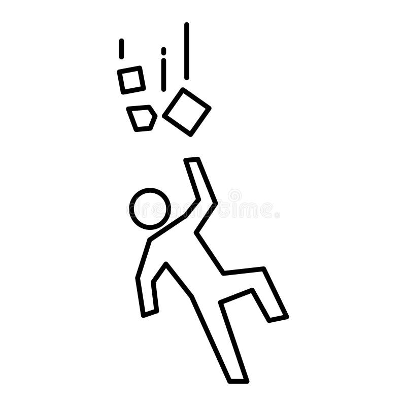 Falling objects icon, vector illustration royalty free illustration