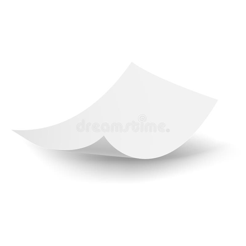 Falling paper sheet. stock vector. Illustration of letter 35396738