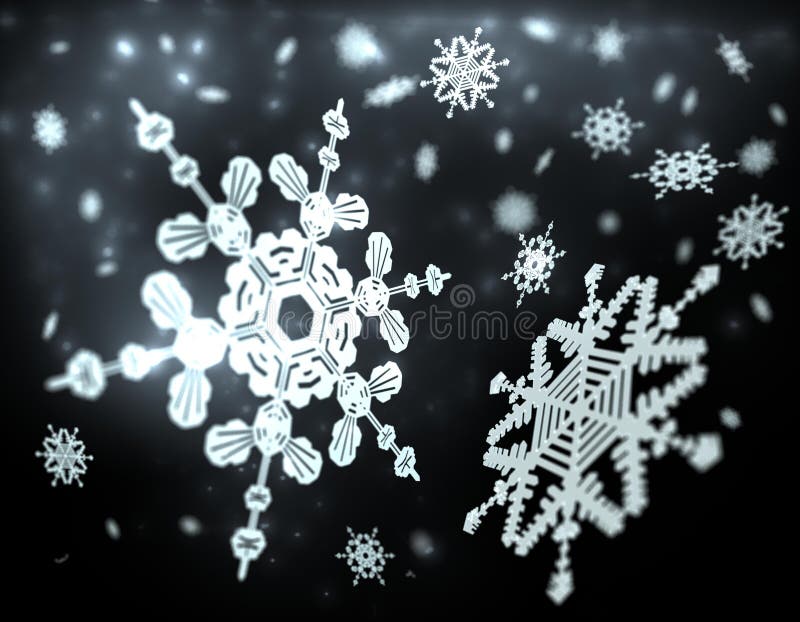 Falling snowflakes