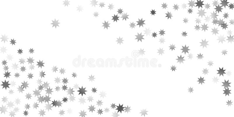 Falling Stars on a White Background. Stock Vector Illustration of