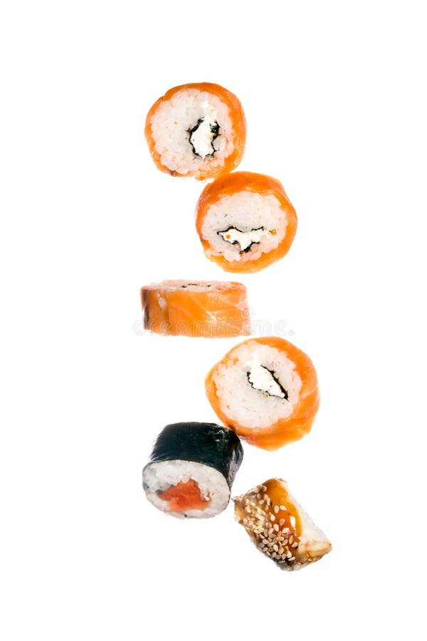 Falling sushi stock photos Falling sushi stock photos