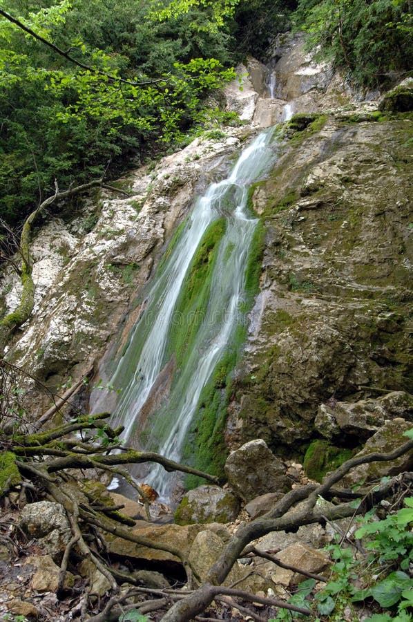 Falls in mountains of Caucasus