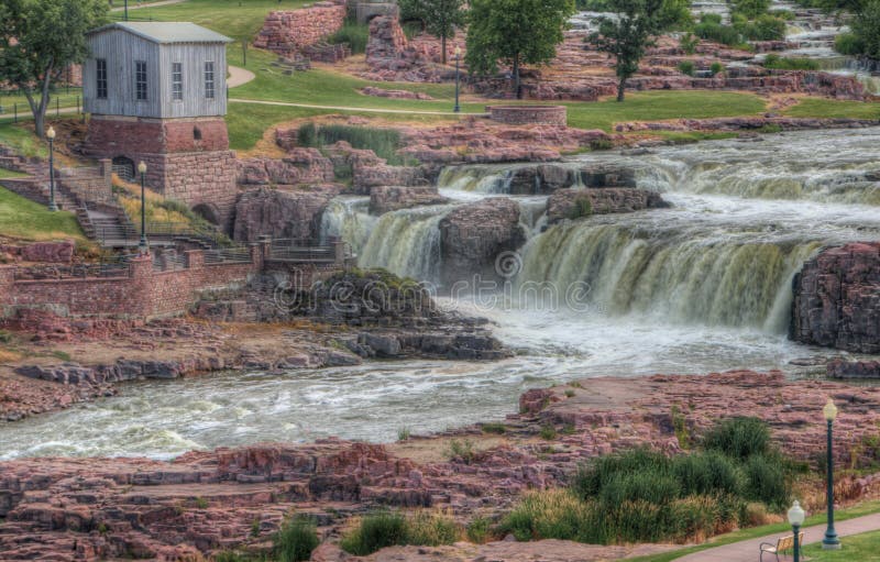 Falls Park is a major Tourist Attraction in Sioux Falls, South Dakota during all Seasons