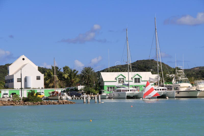 Falmouth Harbour Marina Antigua Barbuda royalty free stock photos Falmouth Harbour Marina Antigua Barbuda royalty free stock photos