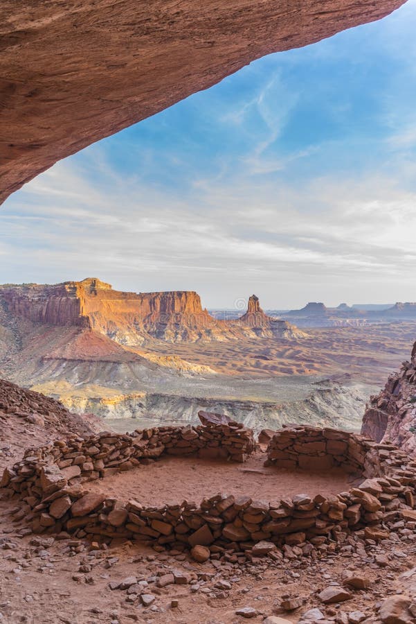 False Kiva At Night With Starry Sky Stock Photo Image Of Butte