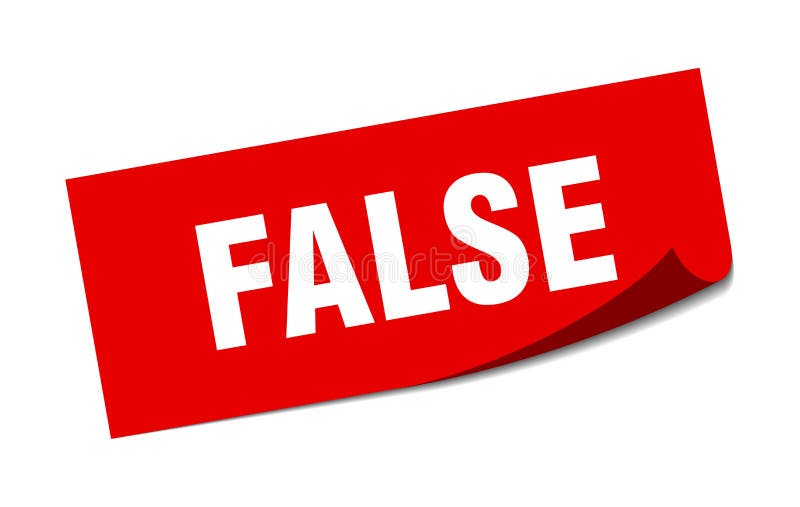 Red False Sticker on White Background Stock Vector Illustration of