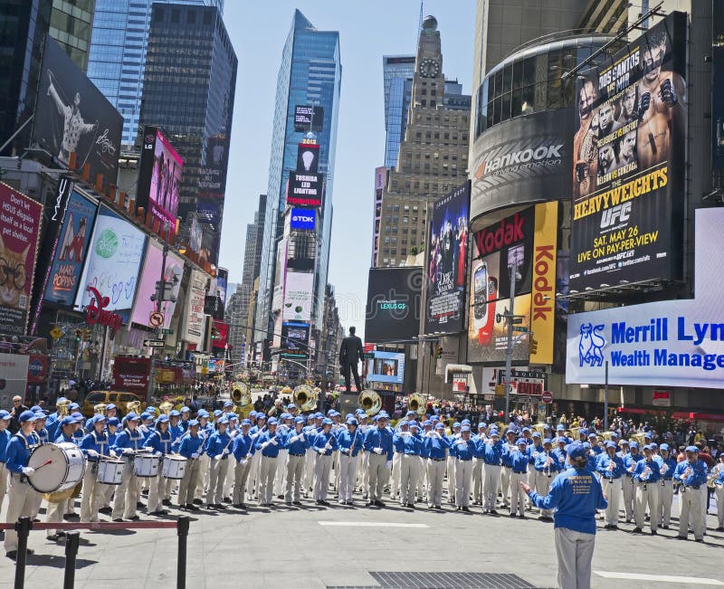 Falun Gong Band Performs in Times Square Editorial Photo Image of