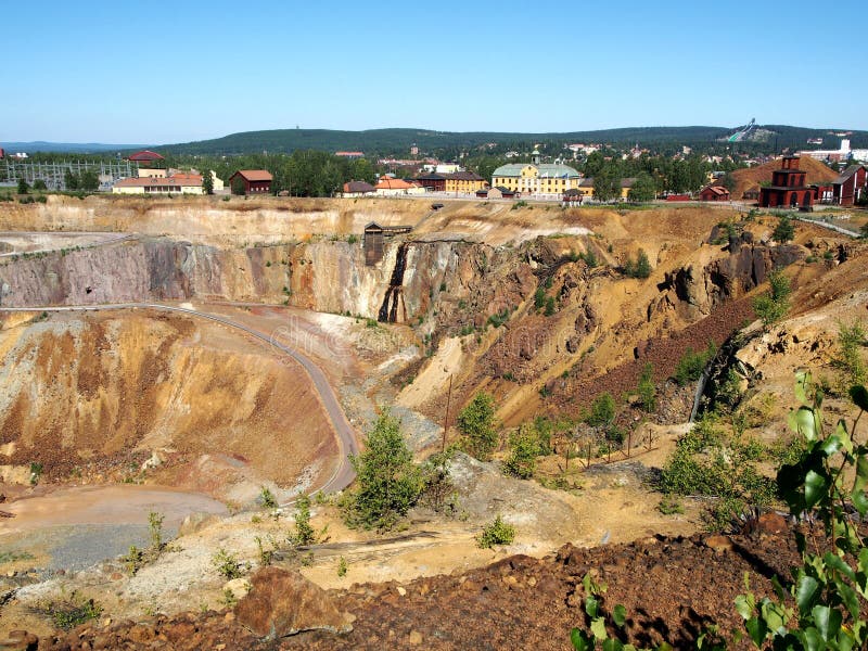 Falun Mine stock photo. Image of nature, panorama, area 61303594