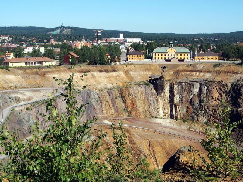Falun Mine stock photo. Image of nature, landscape, overcast 61303680