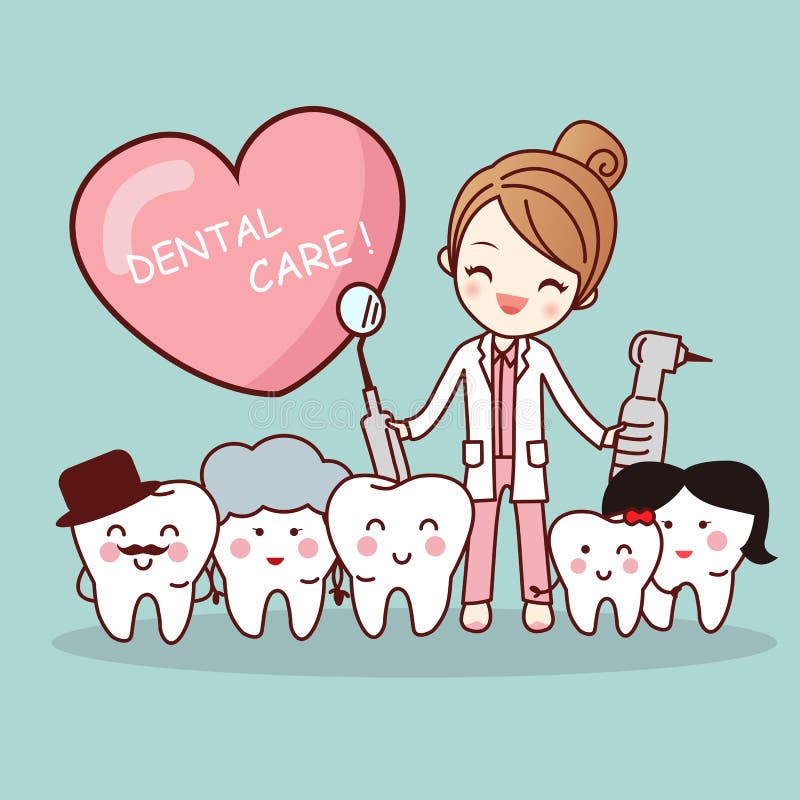 Família Do Dente Dos Desenhos Animados Com Dentista Ilustração Stock -  Ilustração de cuidado, cartoon: 79368883
