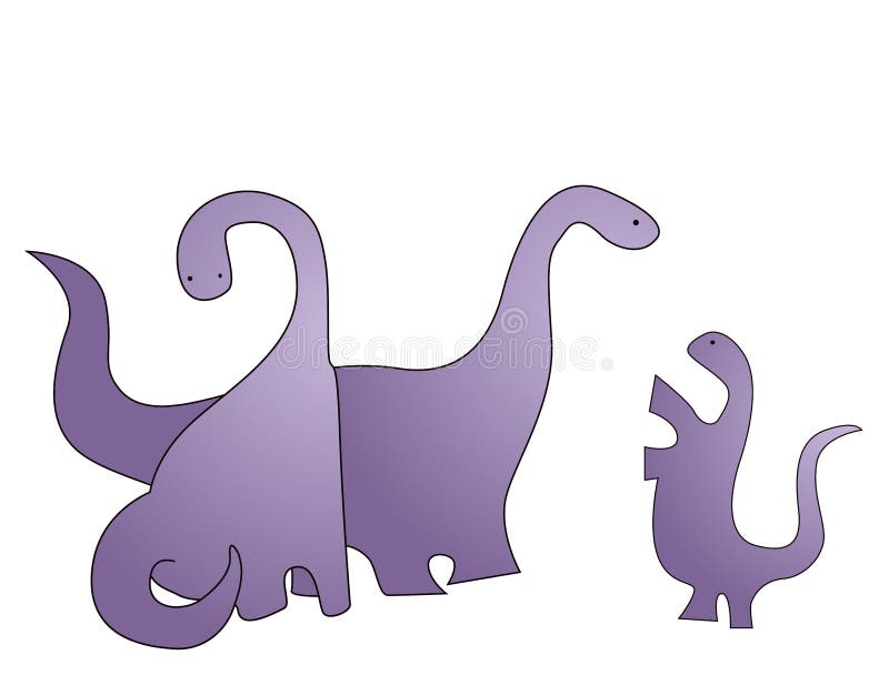 Um Dinossauro Roxo Dos Desenhos Animados Bonitos Do Vetor Isolado  Ilustração do Vetor - Ilustração de monstro, isolado: 39043282