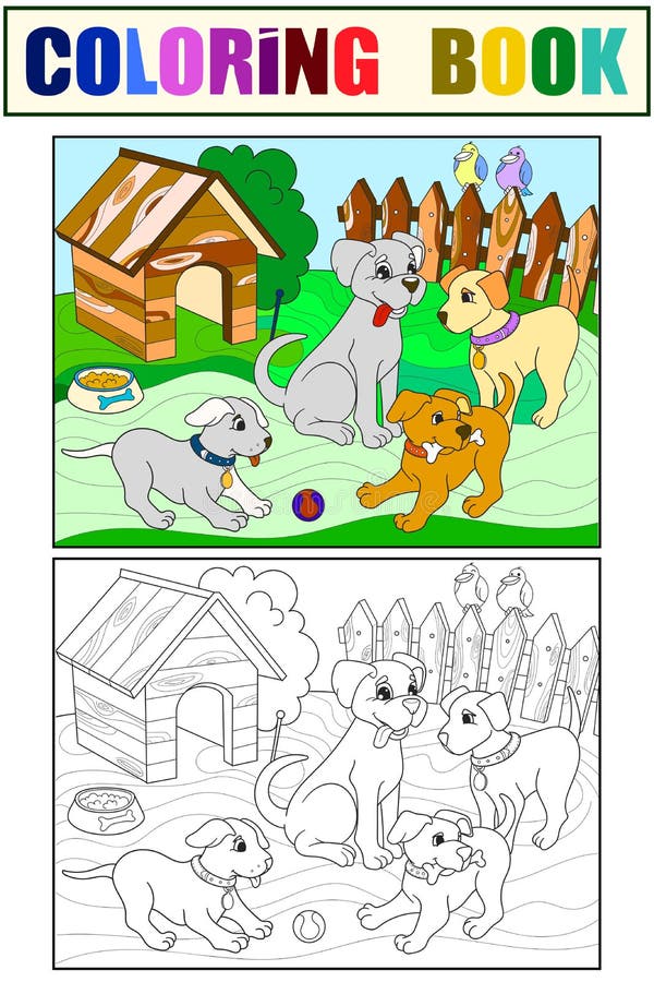 Livro Para Colorir Dos Desenhos Animados Das Crianças Para Meninos Vector a  Ilustração De Uma Garagem Com Carros Vivos Ilustração do Vetor - Ilustração  de arte, linha: 95068683