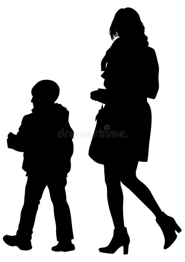 Download Famely en kind drie vector illustratie. Illustratie bestaande uit moeder - 114226051