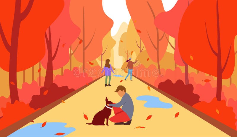 Famiglia in autunno, illustrazione di vettore di una famiglia felice in autunno su una passeggiata intorno al parco Passeggiata d royalty illustrazione gratis Famiglia in autunno, illustrazione di vettore di una famiglia felice in autunno su una passeggiata intorno al parco Passeggiata d royalty illustrazione gratis