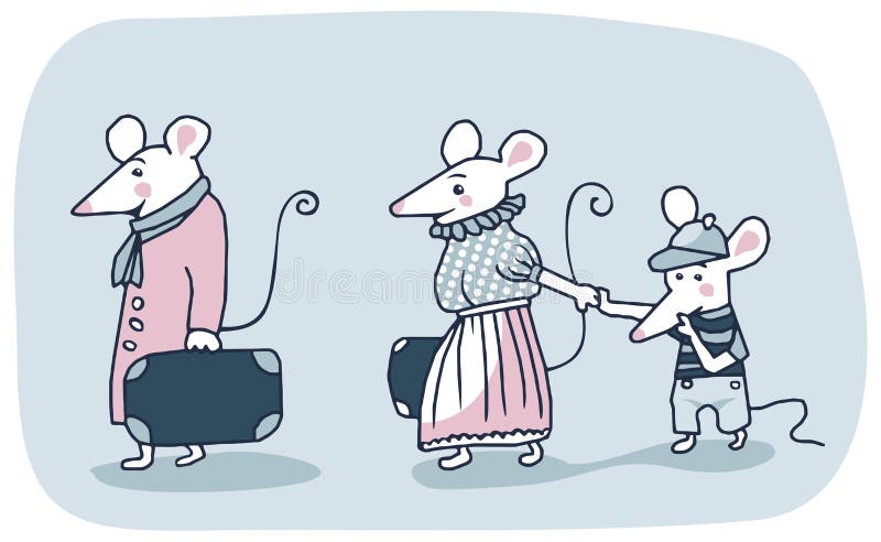 Famiglia dei mouse illustrazione di stock Famiglia dei mouse illustrazione di stock