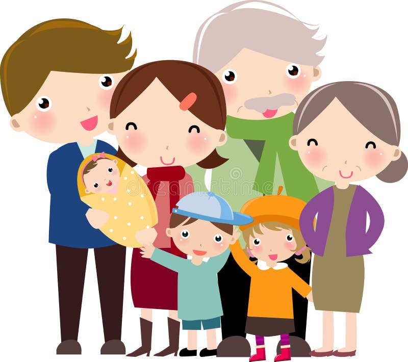 Famiglia felice royalty illustrazione gratis Famiglia felice royalty illustrazione gratis