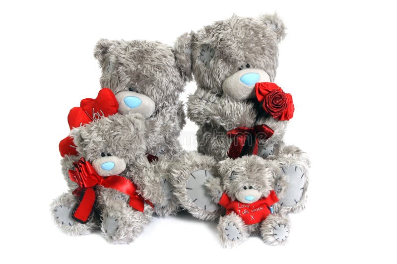 Familia de osos de peluche imagen de archivo Familia de osos de peluche imagen de archivo